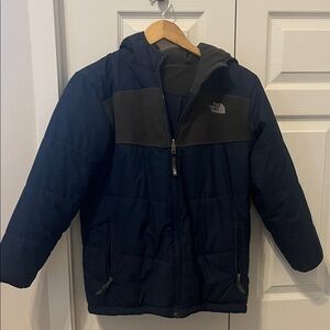 The North Face Kids Dark Blue and Gray Puffer Jacket